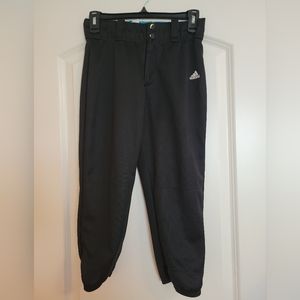 Adidas, girls, softball pants, black, full length.